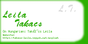 leila takacs business card
